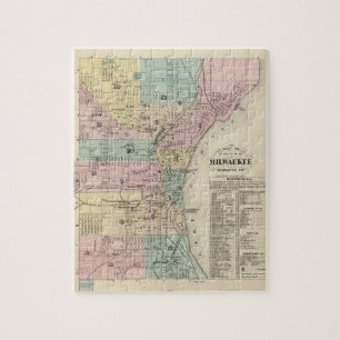 Karta från Milwaukee, Milwaukee Co Pussel