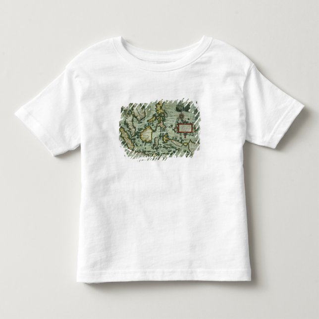 Karta från Öster, pub. 1635 i Amsterdam (ha) Tee Shirt (Framsida)