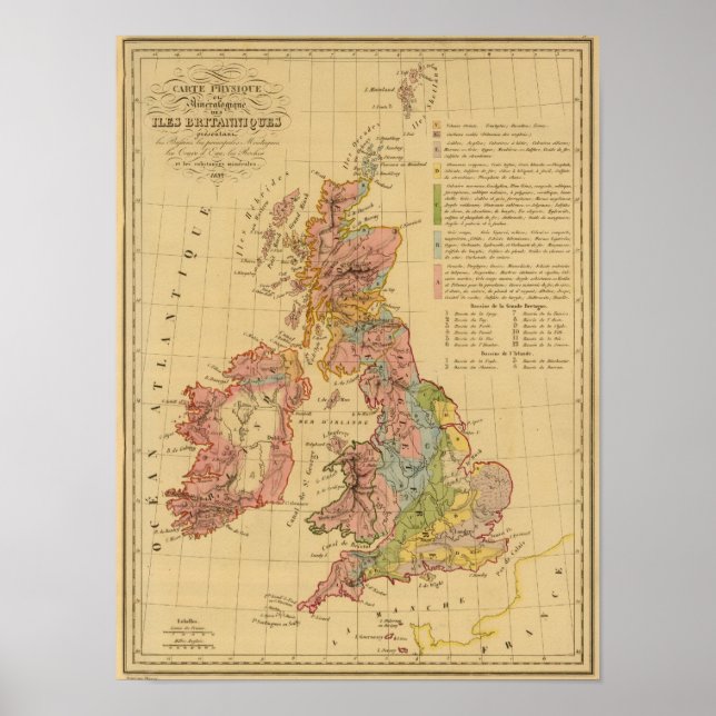 Karta fysikaliska och mineralogiska poster (Framsidan)