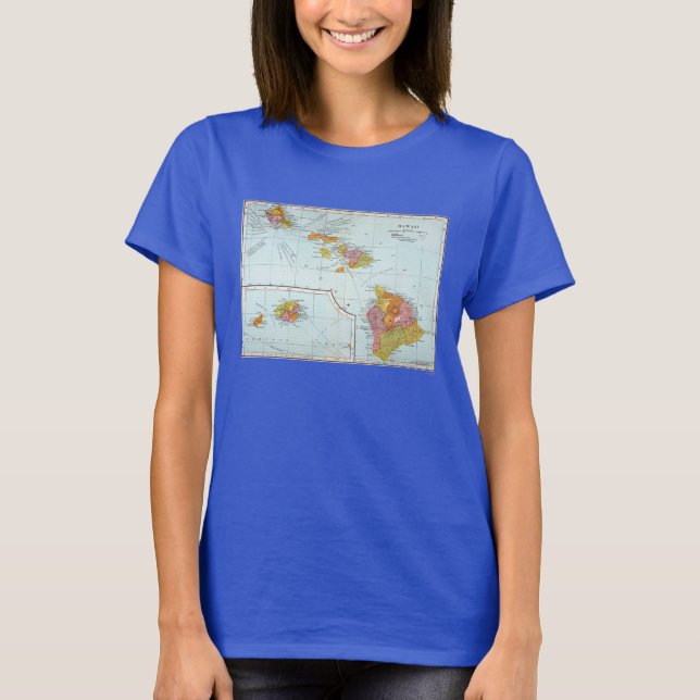 Karta: Hawaii, 1905 T Shirt (Framsida)