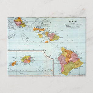 Karta: Hawaii, 1905 Vykort