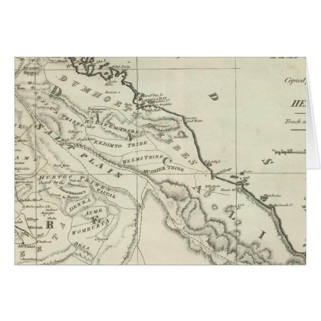 Karta i Abyssinia Hälsningskort (Framsidan Horizontal)