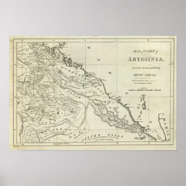 Karta i Abyssinia Poster (Framsidan)