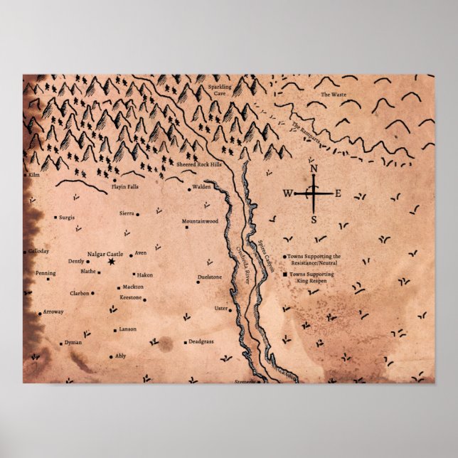 Karta i Acktar Poster (Framsidan)