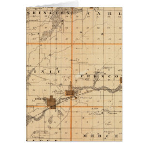 Karta i Adams County, Iowa Hälsningskort