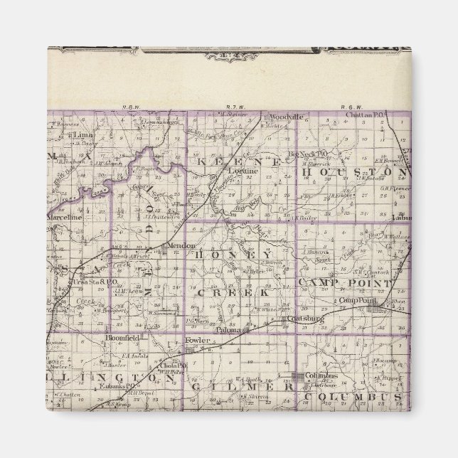 Karta i Adams County Magnet (Framsidan)
