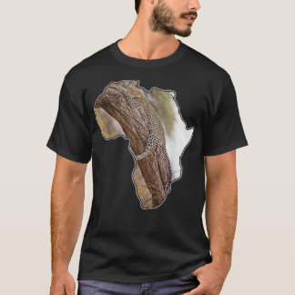 Karta i Afrika Afrikas stora kattdjur Afrikas vilt T Shirt