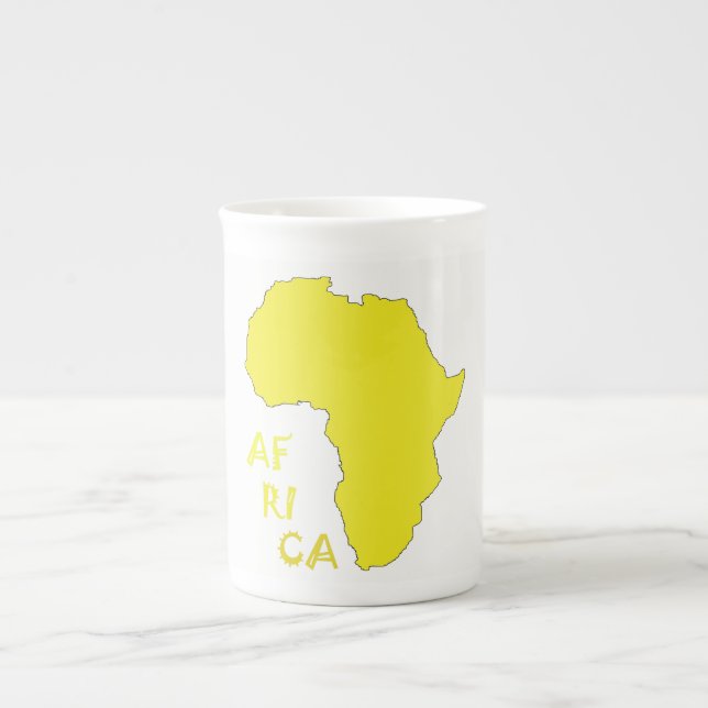 KARTA i AFRIKA MUGG Benporslin Mugg (Framsidan)