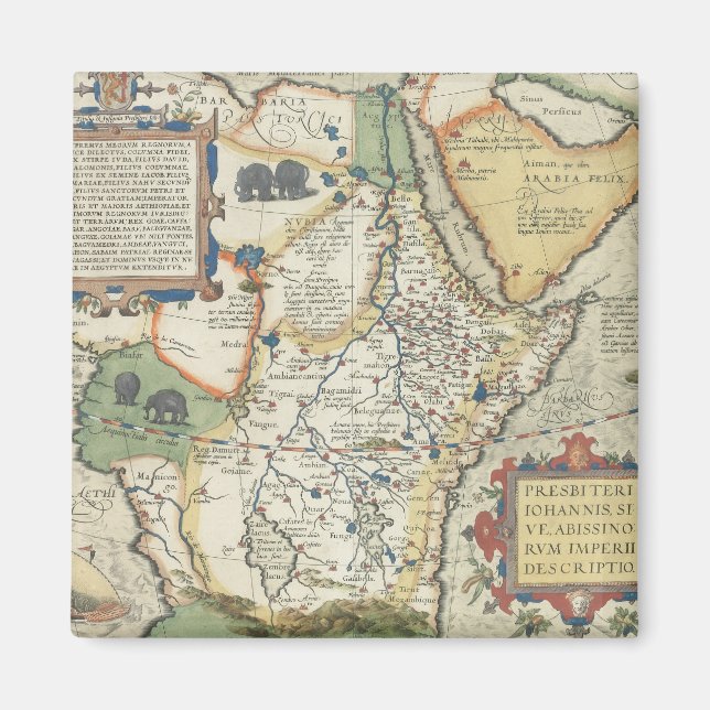 Karta i Afrika och den arabiska Peninsulan Magnet (Framsidan)