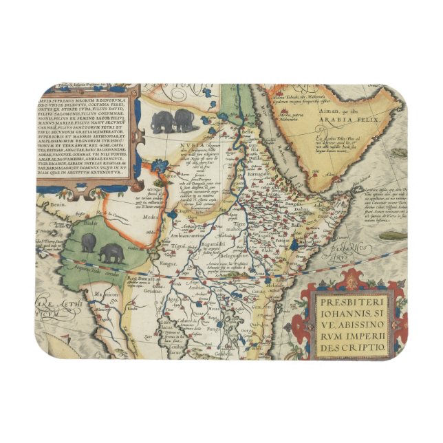 Karta i Afrika och den arabiska Peninsulan Magnet (Horisontell)