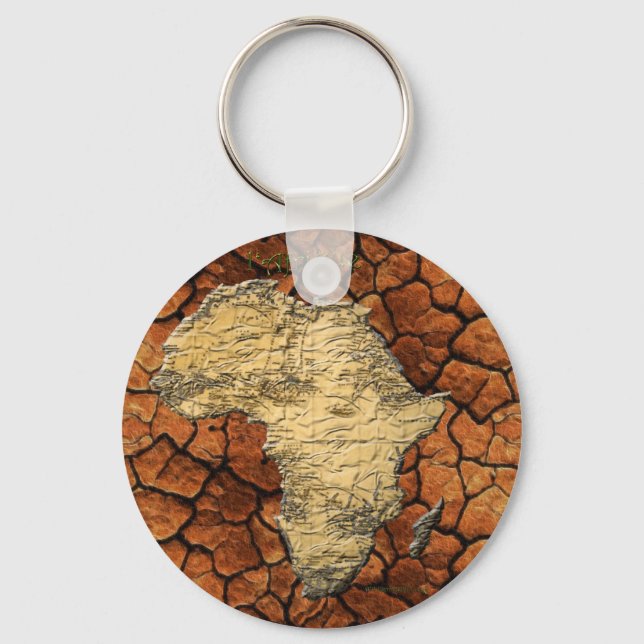 Karta i AFRIKA Parched Earth Collection Nyckelring (Framsida)