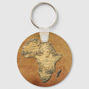 Karta i AFRIKA Parchment Collection Nyckelring