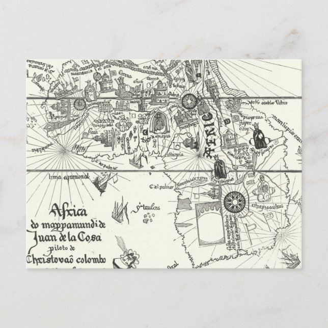 KARTA i AFRIKAN | 1500 Vykort (Framsida)