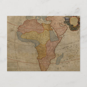 KARTA i AFRIKAN   1700 Vykort