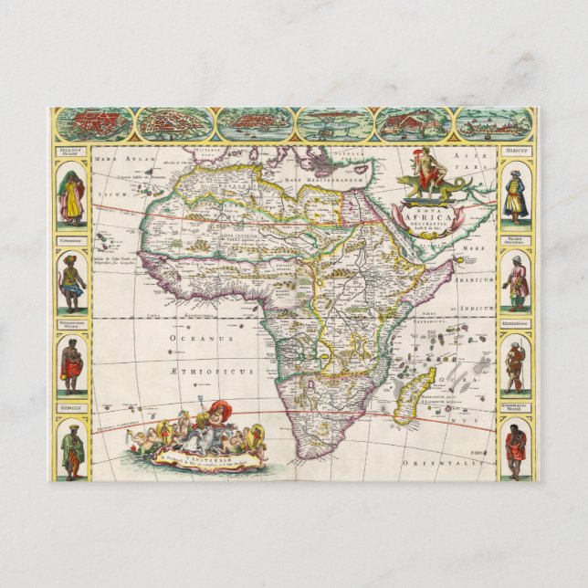 KARTA i AFRIKAN | Nova Afrika Vykort (Framsida)