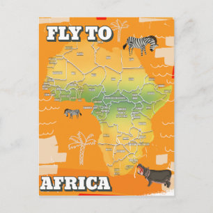 KARTA i AFRIKAN Vykort