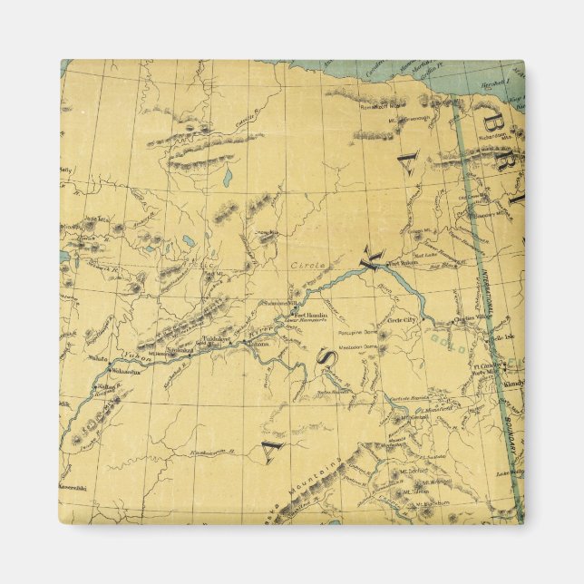 Karta i Alaska Magnet (Framsidan)