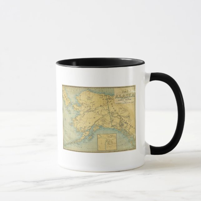 Karta i Alaska Mugg (Höger)