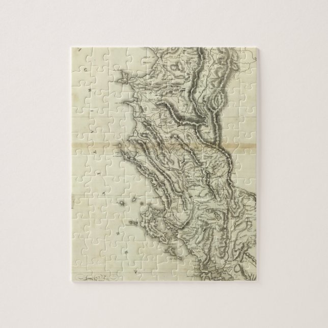 Karta i Albanien Pussel (Vertikal)