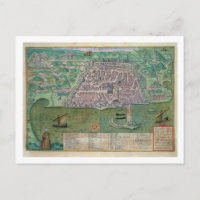 Karta i Alger, från Civitates Orbis Terrarum av