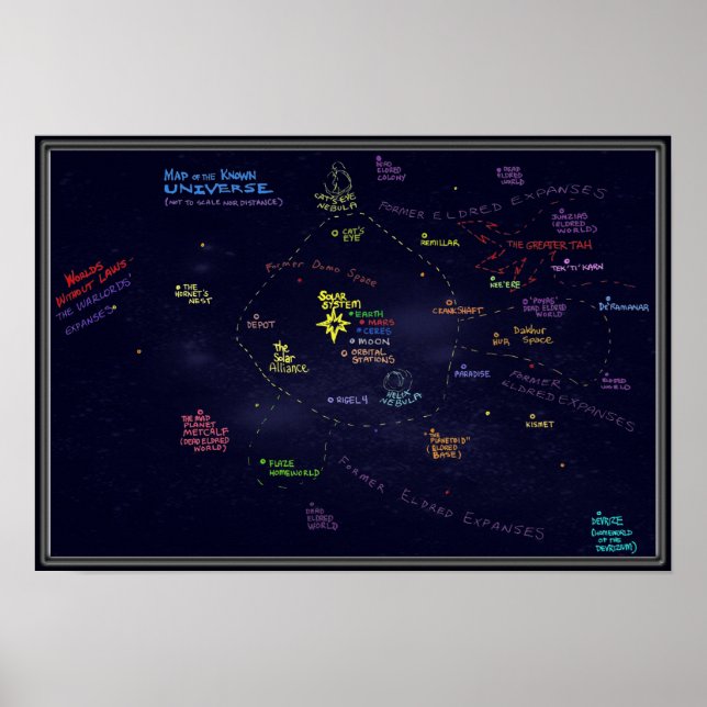 Karta i Alibi Jones' Universe Poster (Framsidan)