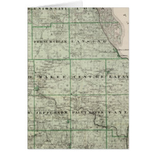 Karta i Allamakee County Hälsningskort