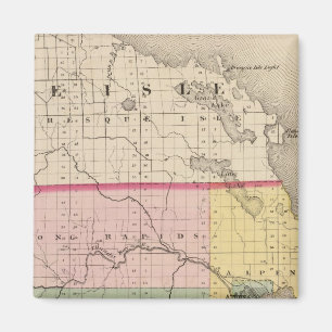 Karta i Alpena County, Michigan Magnet