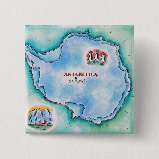 Karta i Antarctica Knapp (Framsida)