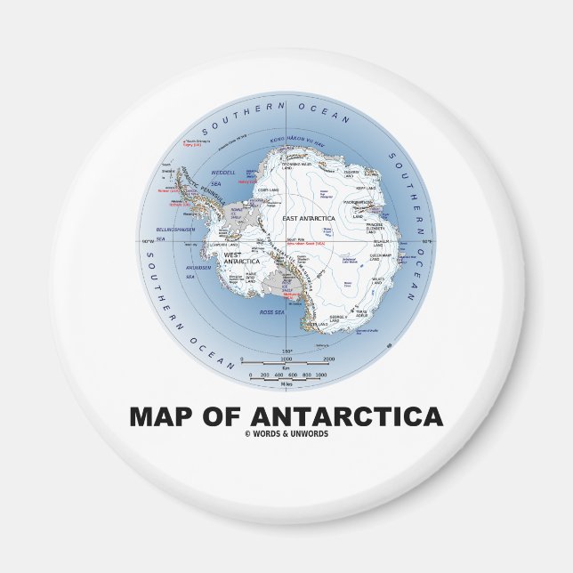 Karta i Antarktis (geografi) Magnet (Framsidan)