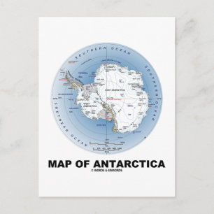 Karta i Antarktis (geografi) Vykort