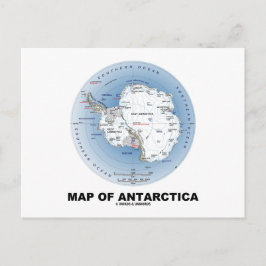 Karta i Antarktis (geografi) Vykort