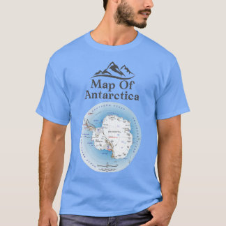 Karta i Antarktis södra kontinentalområde 1 T Shirt