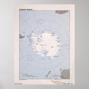 Karta i Antarktisregionen (1982) Poster