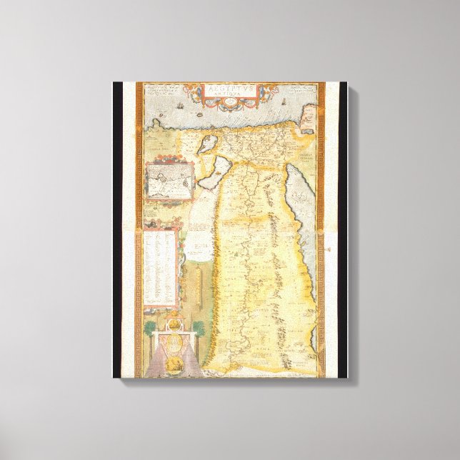 Karta i antikens Egypten, 1584 Canvastryck (Framsida)