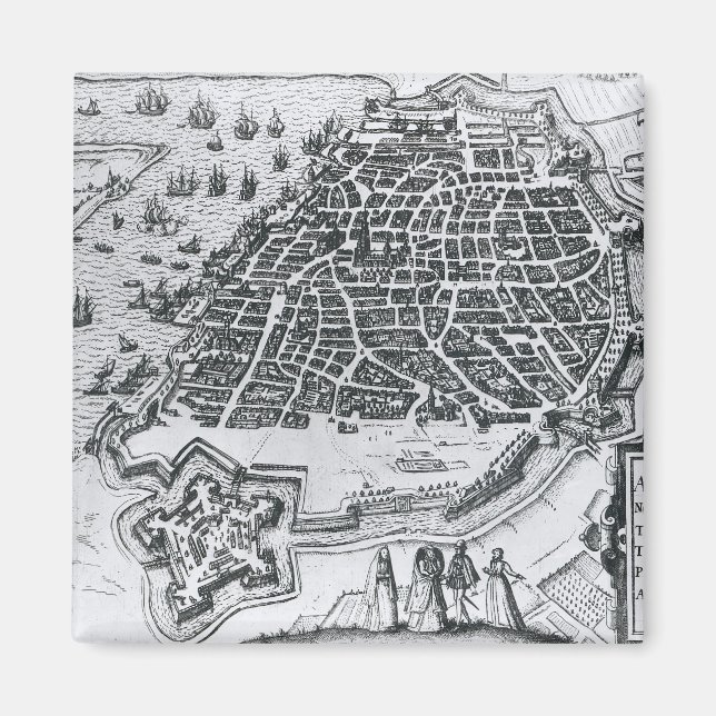 Karta i Antwerpen, 1598 Magnet (Framsidan)
