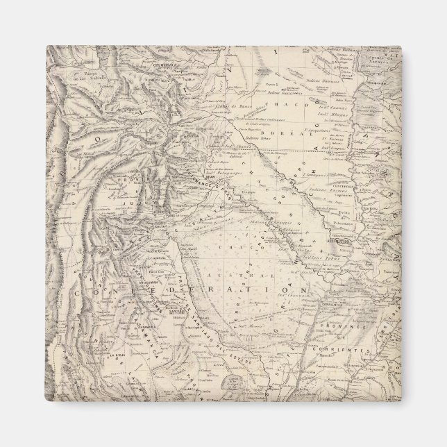 Karta i Argentina Magnet (Framsidan)