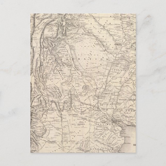 Karta i Argentina Vykort (Framsida)