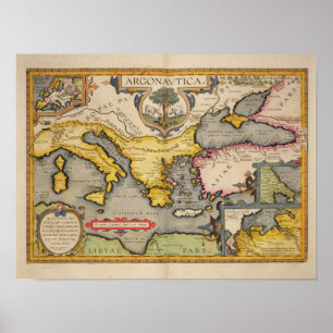 Karta i argonauternas resa poster