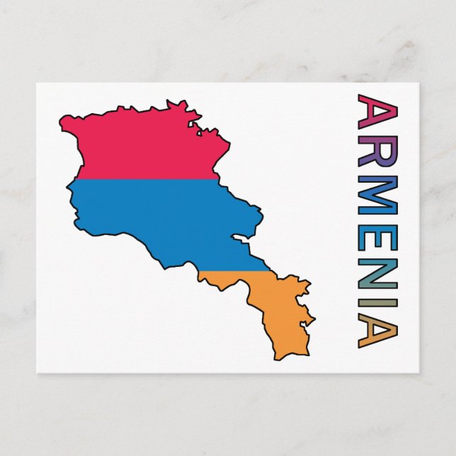 Karta i Armenien Vykort (Framsida)