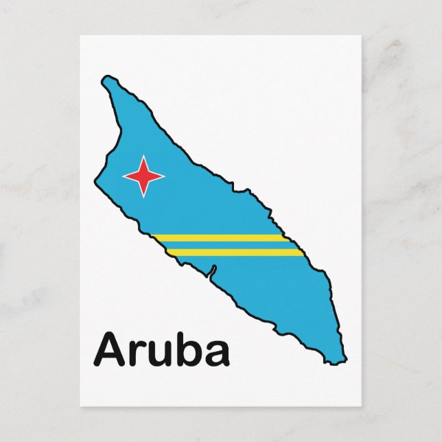 Karta i Aruba Vykort (Framsida)