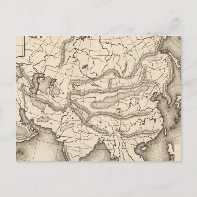 Karta i Asien 2 Vykort (Framsida)