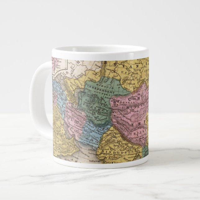 Karta i Asien Jumbo Mugg (Framsida vänster)