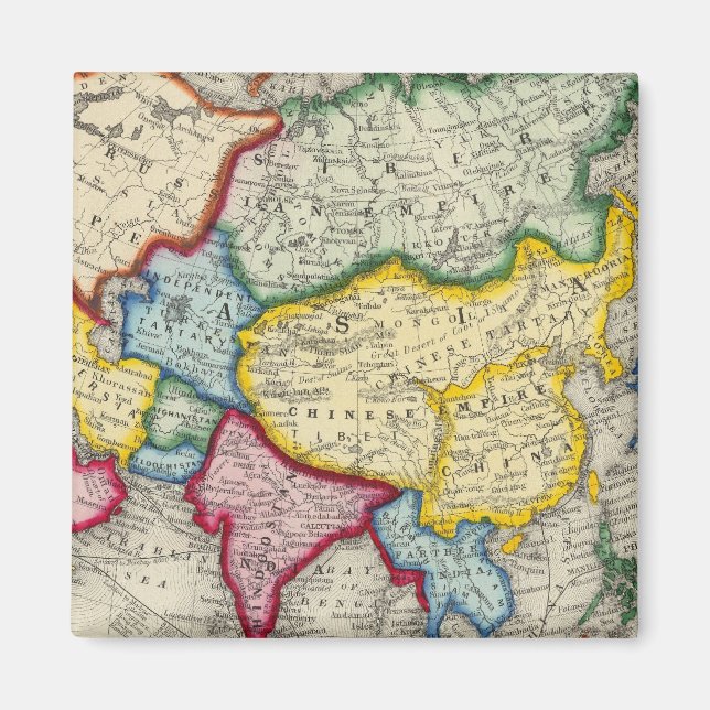 Karta i Asien Magnet (Framsidan)