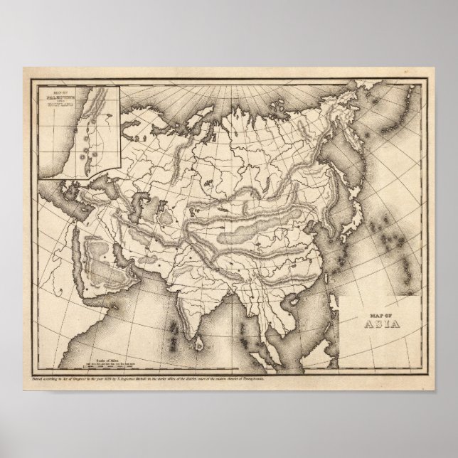 Karta i Asien Poster (Framsidan)