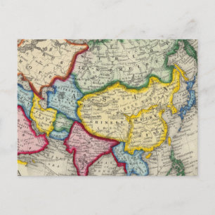 Karta i Asien Vykort