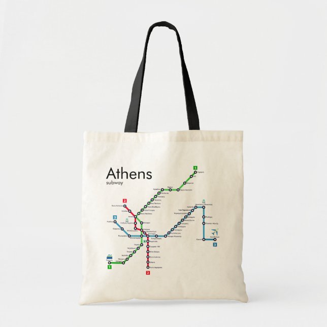 Karta i Atens tunnelbana Tygkasse (Framsidan)