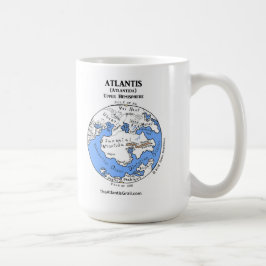 Karta i Atlantis - Bägge halvklotet - Klassiska Mu Kaffemugg