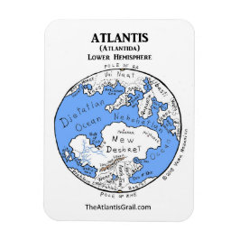 Karta i Atlantis - Nedre halvklotet - Magnet 2