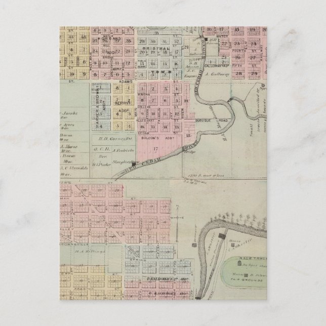 Karta i Austin, Mower County, Minnesota Vykort (Framsida)