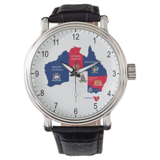 Karta i Australien Armbandsur (Framsida)